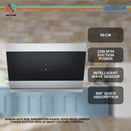 Robam A670 Side Absorption Range Cooker Hood 90cm 1200m³/h Power Suction with Ai Smart Gesture Contr
