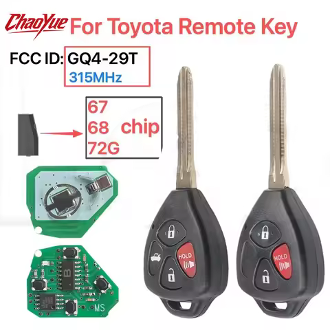 ChaoYue FCC ID:GQ4-29T For Toyota Corolla Venza Camry 2009-2015 car remote key 3/4buttons TOY48 blad