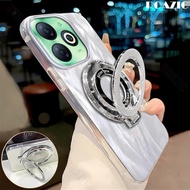 For Infinix Smart 8/Smart 8 Pro/Smart 7 Phone Case Ring Holder Shockproof Feather Bracket Casing sma