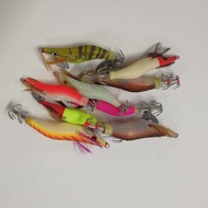 cumi memegang cumi umpan duel ez slim 80mm No. 1 No. 1.5 Super Small Wooden Shrimp Squid Hook Bait W