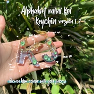 [Miochii] V 1.2 Alphabet resin keychain, mini koi keychain, add your name A-Z 0-9 hadiah persahabata
