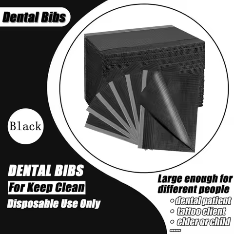 250/125/50/20PCS Disposable Tattoo Clean Pad Black Tattoo Bib Table Covers Clean Patient Dental Napk