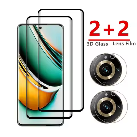 3D Glass For Realme 11 pro plus Tempered Screen Protector + Camera Soft Lens Film For Reame 11 pro G