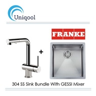FRANKE Single Bowl Sink BUNDLE With GESSI Pull-Out Mixer Tap