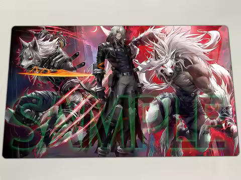 YuGiOh Play Mat K9-ØØ Lupis TCG K9-X "Werewolf" Pad CCG K9-ØØ "Hound" Board Game Duel Pad Trading Ca