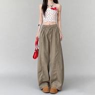 American retro curved blade jeans for women, high-waisted, loose-fitting, straight-leg wide-leg pant