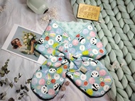 日本布蒂芬妮綠熊貓棒棒糖蝴蝶結圍脖-不分年齡圍脖-短圍巾-脖圍-