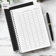 GOJO Spiral Bound Notebook, Sturdy Cover Universal Line Pages Financial Record Book, Annual Revenue 