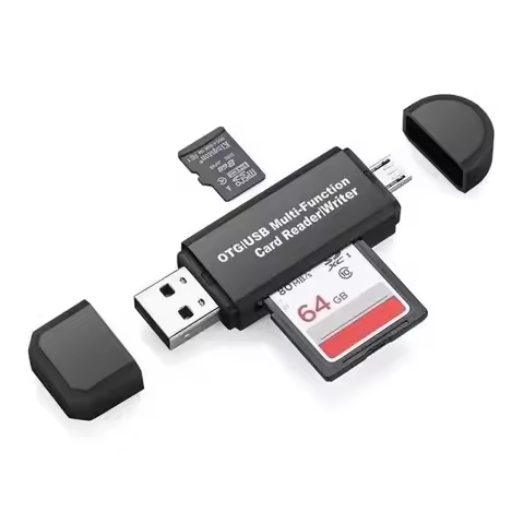 1 Pcs Multifunctional Mini SD Card Reader OTG Card Reader USB 2.0 Multifunctional Android Phone Card