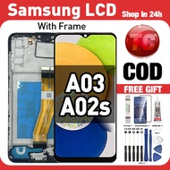 LCD with FRAME for SAMSUNG A03/ A02s Compatible For Original Glass Touch Screen Digitizer