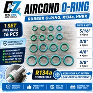Car Aircond Rubber Oring R134a Green Loose Pack O-Ring Silicone NBR O Ring Aircond Kereta r134a Read
