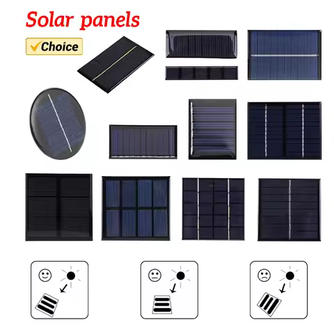 3W 5V Portable Solar Panel Solar Cell Panel Solar Panel Charger for Solar Light for 3.7V Battery 3-5
