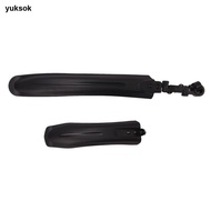 yuksok 2 Pieces Two-Wheeler Plastic Mudguard Easy to Install Extended Bike Mudguard Lightweight Fron