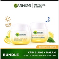 Y4k Garnier Bright Complete Vitamin C Krim Siang&amp;Krim Malam 50g
