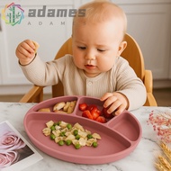 ADAMES Suction Cup Dinner Plate, BPA Free Kids Dishes Silicone Divided Plate, Weaning Food Supplies 