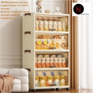 40/48cm Foldable Storage Cabinet Household Plastic Kitchen Cabinet Storage Organizer Almari Dapur