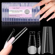 riseskyof Sandwich Dual Nail Forms 240pcs 15Size Quick Extensions-Dual Forms Paper Forms Needed 3D E