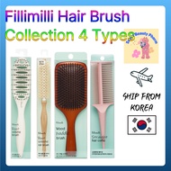 [Fillimilli] Hair Brush Collection – 4 Types (Root Volume Brush, Root Volume Roll Brush, Wood Paddle