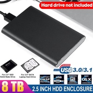 ❈ஐ✶ 2.5 inch USB 3.0 SATA 8TB External Hard Drive Enclosure SSD HDD Case Hard Disk Slim External Case Portable Hard Drive Disk Box