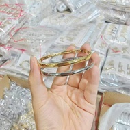 Au750 Premium Stainless Bangle Bracelet 16cm