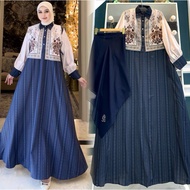 GAMIS SHELLASAUKIA GAMIS DRESS KATUN SET HIJAB ORI BY SHELLASAUKIA