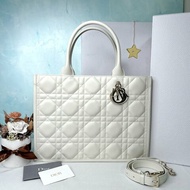 Dior Book Tote中款奶白黛妃托特包