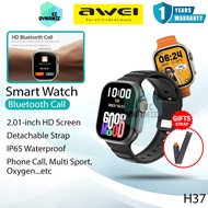 Awei H37 Sport Smart Watch 2.01 Inch HD Display Bluetooth Calling Heart Rate Fitness Watch Awei Smar