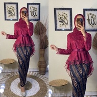 Kebaya / Kebaya brukat modern  Setelan Kebaya Modern Hijab Remaja Style Modis Cantik brukat AURORA\k