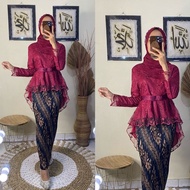 Kebaya / Kebaya brukat modern  Setelan Kebaya Modern Hijab Remaja Style Modis Cantik brukat AURORA\kebaya pesta \Kebaya Modern\setelan pakaian baju wanita/ kebaya batik/kebaya tradisional/kebaya wisuda/kebaya Others/kebaya AURORA Setelan Kebaya Bisa COD