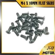 M4 X 10MM FLAT HEAD SCREW BLACK ( 1 PCS / 1 BIJI ) ( JF410BK )
