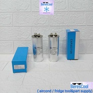 Single 60uf 70uf 90uf 100uf capacitor electrical component pin condenser starting running motor airc