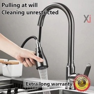 Kitchen Basin Sink Faucet Water Tap Bathroom Pull-Out Hot And Cold Water Tap Pull-Out Faucet Rotate Freely 360°