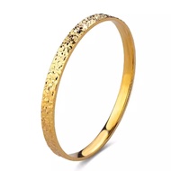Authentic 【Limited Time Gift】 Gold Broken Ice Bangle Womens Blink Band With Blink Hammer Pattern Ban