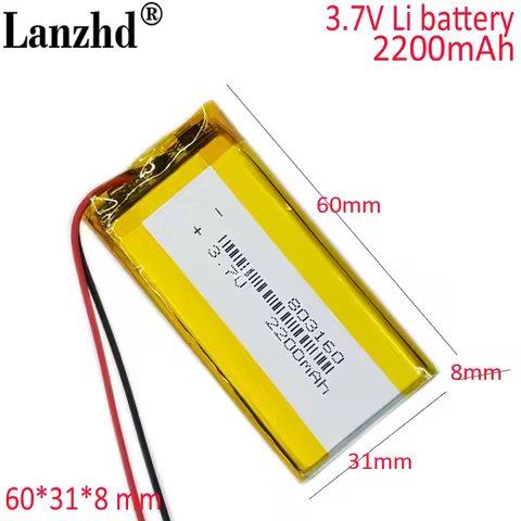 3.7V lithium battery 2200mAh 803160 753170 903060 903065 903162 For Intercom tablet pc BANK,GPS,mp3,