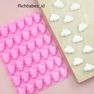 LILIN Mini Cloud Wax Mold Chocolate Plaster Cake Wax Melts Ornament small Cloud shape Silicone Mold 