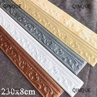 QINJUE Wall Skirting Border,  Self Adhesive Wall Stickers, Door Frame Decoration Waterproof Line Ski