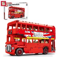 S Brand Jiazhi Building Blocks Compatible With LEGO British Double-Decker Bus Small Particles Educational Assembly Model Toy 8850