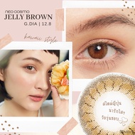 คอนแทคเลนส์ Jelly Brown (Neo Cosmo) รายเดือน สีน้ำตาล ขนาดมินิเท่าตา ลายสวยสไตล์ญี่ปุ่น เนียนเป็นธรรมชาติ
