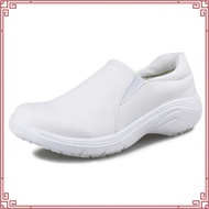 Hawkwell Women Nurse Shoes Slip On Work Shoes-Casey/1923 White/Black