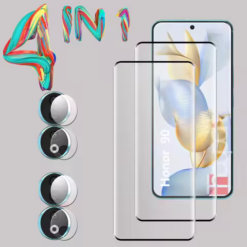 3D Tempered Glass For Honor 90 Pro Screen Protector Camera Lens Film Honor 90 Glass Protective