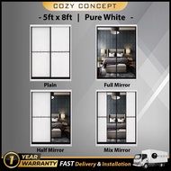 [FREE INSTALL] Almari Baju Full Cermin / Mirror Wardrobe Sliding Door Anti Jump Mirror Cermin Closet