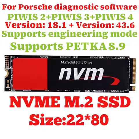 for Porsche Piwis2 Piwis3 Piwis4 PT3G Tester software V43.6+ 38.25 Engineer Mode Software For PT3G P