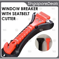 EMERGENCY CAR GLASS WINDSCREEN WINDOW BREAKER HAMMER SEAT BELT CUTTER 2 IN 1 LIFE SAVING TOOL