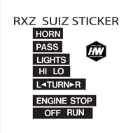 Yamaha Rxz Switch Sticker &amp; Main Switch Sticker Design Full Motor