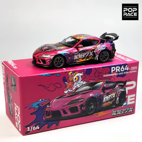 POPRACE 1:64 DARWIN PRO 66G WBK SUPRA A90 1087X Alloy Car Model 285