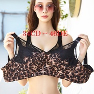 34CD-46DE Deep V Push Up Gathered Full Cup Plus Size Thin Pad Bra