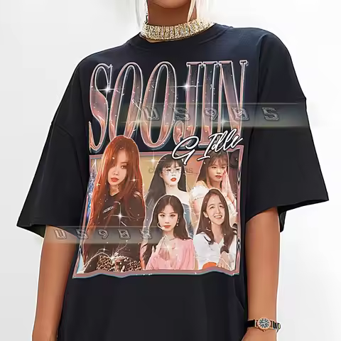SOOJIN G I-DLE Shirt - G-IDLE Bootleg Tshirt Vintage 90s Retro Tees Music Star Sweatshirt