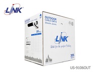 สายแลน CAT6 305ม. ภายนอกอาคาร รุ่น LINK US-9106OUT 305เมตร link พร้อมใบกำกับภาษี  แรนCAT6ภายนอก9016 