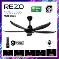 REZO 56" Ceiling Fan NOBLE 565 VERA 565 DC MOTOR ABS Blade REMOTE CONTROL 9 SPEED TURBO / REZO S306 