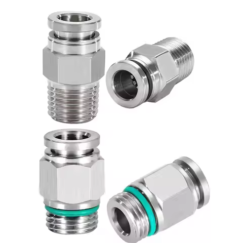 M5/6 1/8" 1/4" 3/8" 1/2" 3/4" BSP NPT Male 4 6 8 10 12 14 16mm Tube 316L Stainless Steel Pneumatic A